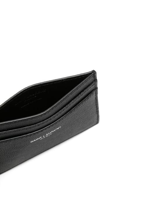 26FW 생로랑 그랑 드 뿌드르 엠보스드 레더 카드 케이스 375946BTY0N 1000 Nero - SAINT LAURENT