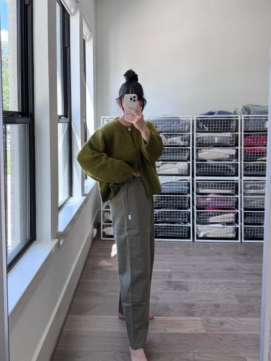  르 본 숍 스트레이트 팬츠 Le Bon Shoppe 정원사 바지 - LE BON SHOPPE