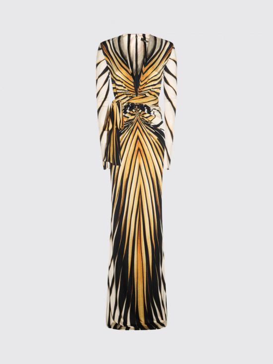 26FW 로베르토 카발리 롱 원피스 TKT107JRM330 1080 Yellow - ROBERTO CAVALLI