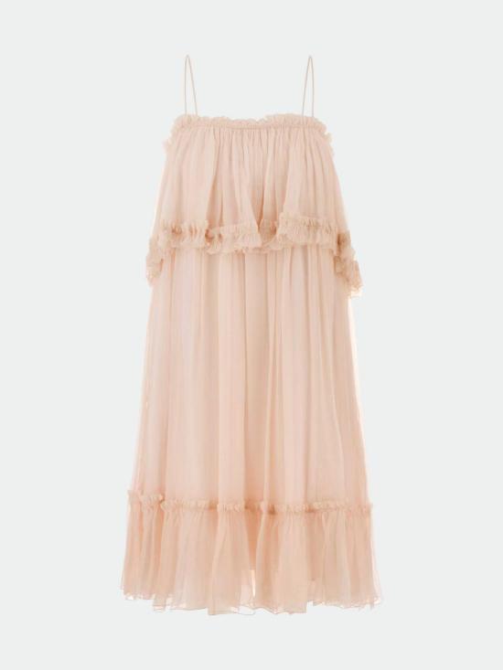 26SS 끌로에 미디 스커트 CH26UR134001 6F0 Pink - CHLOE