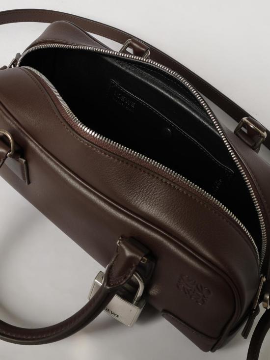 26SS 로에베 아마조나 23 크롭 백 샤이니 카프스킨 A039N23X07 0018 Brown - LOEWE