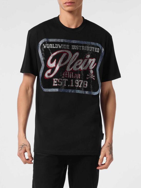 26SS 필립 플레인 반팔 티셔츠 UAECMTK8794PJY002N 02 Black
