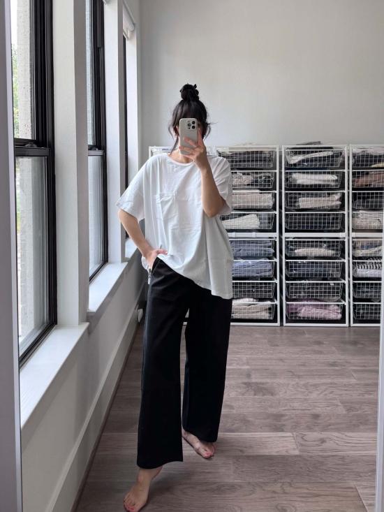  르 본 숍 스트레이트 팬츠 Le Bon Shoppe 정원사 바지 - LE BON SHOPPE