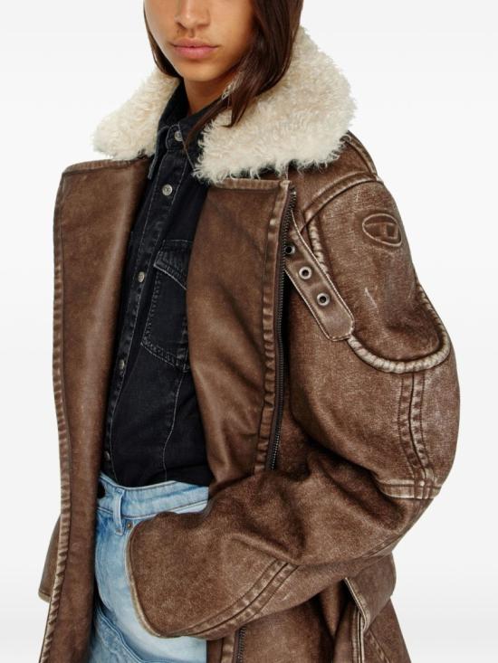 26FW 디젤 무스탕 A22154 0WEBJ 7BB Brown - DIESEL