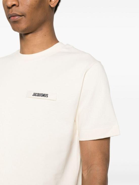 26FW 자크뮈스 그로그랭 로고 티셔츠 TSM00133 AJ00226 150 White - JACQUEMUS