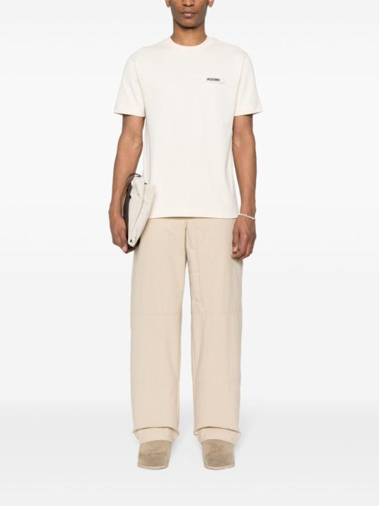 26FW 자크뮈스 그로그랭 로고 티셔츠 TSM00133 AJ00226 150 White - JACQUEMUS