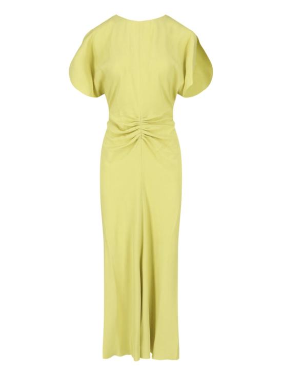 26FW 빅토리아 베컴 롱 원피스 1226WDR005227ZCHARTREUSE Yellow