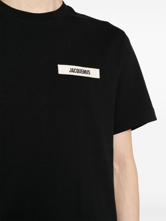 26FW 자크뮈스 그로그랭 로고 티셔츠 TSM00133 AJ00226 990 Black - JACQUEMUS