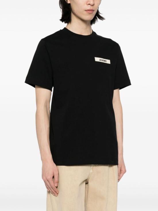 26FW 자크뮈스 그로그랭 로고 티셔츠 TSM00133 AJ00226 990 Black - JACQUEMUS