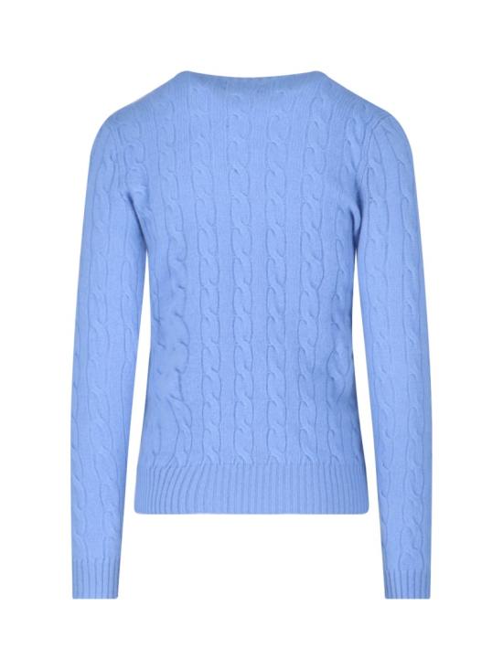 26FW 폴로 랄프로렌 폴로 자수 케이블 니트 스웨터 211 971865004 Blue - POLO RALPH LAUREN