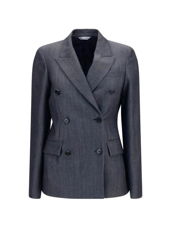 26FW 발렌시아가 오버사이즈 가죽 레이서 자켓 오버사이즈 가죽 레이서 자켓 872296 TUT44 Grey