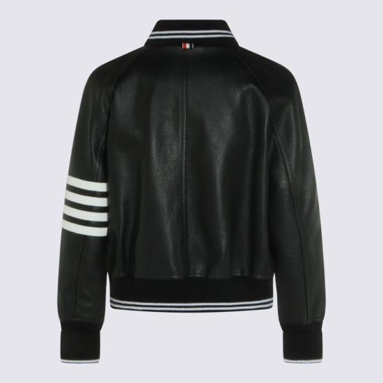 26FW 톰브라운 가죽 자켓 MJO262YL0149001 Black - THOM BROWNE