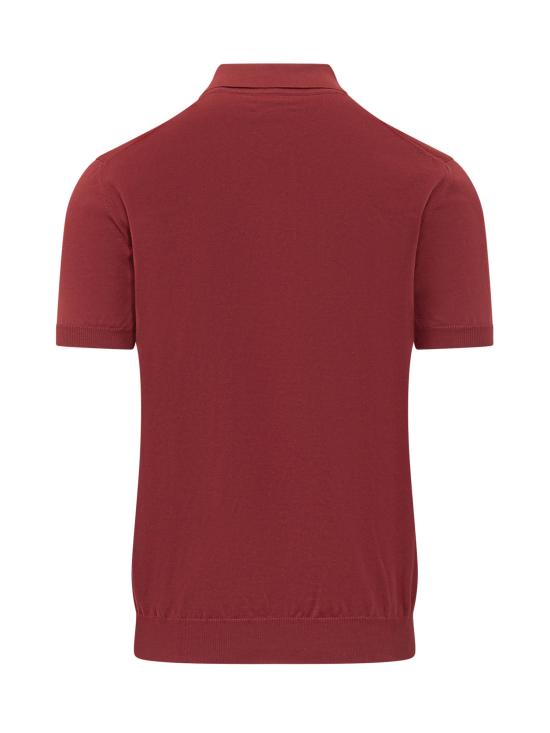 26SS 바라쿠타 폴로 티셔츠 BRMAG0003BKNT1 5028 OXBLOOD - BARACUTA