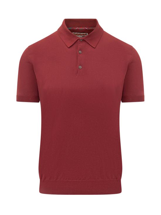 26SS 바라쿠타 폴로 티셔츠 BRMAG0003BKNT1 5028 OXBLOOD