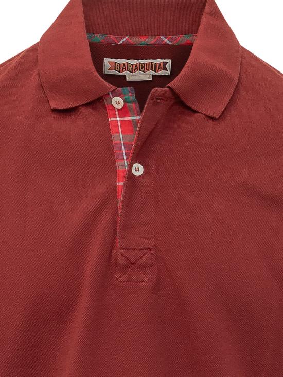 26SS 바라쿠타 폴로 티셔츠 BRPOL0027UT3060 5028 OXBLOOD - BARACUTA