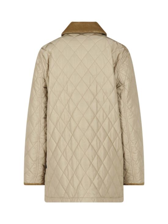 26FW 버버리 퀄티드 나일론 반 자켓 8107464C1544 Neutrals - BURBERRY