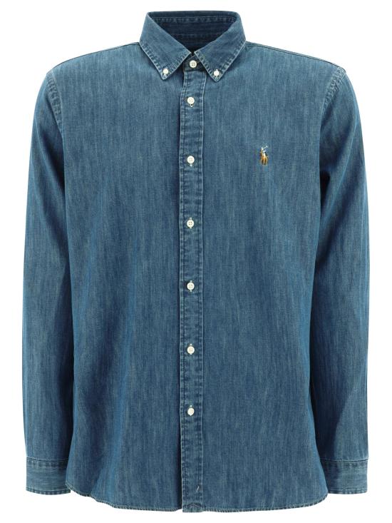 26FW 폴로 랄프로렌 포니로고 자수 데님 셔츠 710792043001DENIM Blue