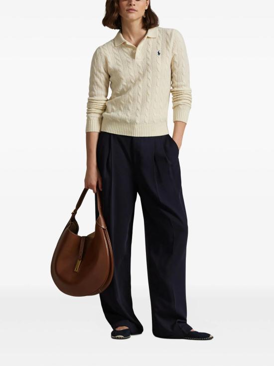 26FW 폴로 랄프로렌 케이블 폴로 니트 211972132 001 BIANCO - POLO RALPH LAUREN