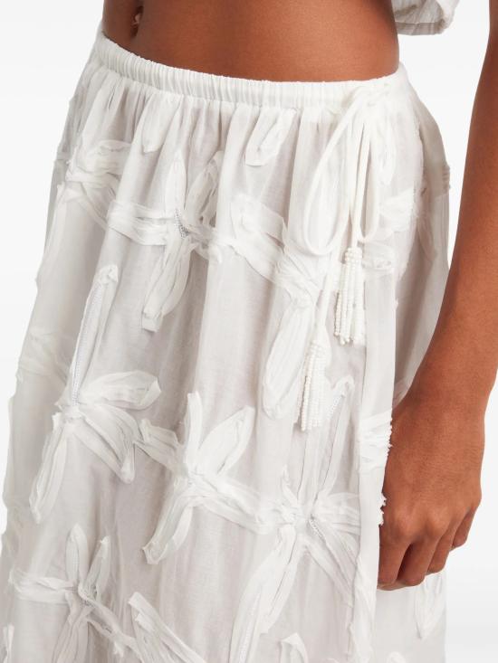 26FW 팜 리오 롱 스커트 260468 26140 Bianco - FARM RIO
