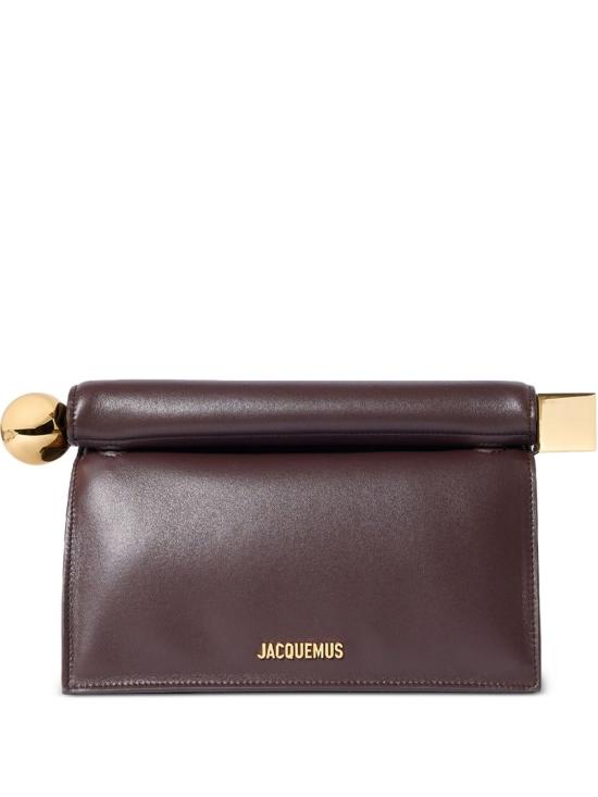 26FW 자크뮈스 론드 까레 클러치 BAW00356 AC27L14890 Midnight brown