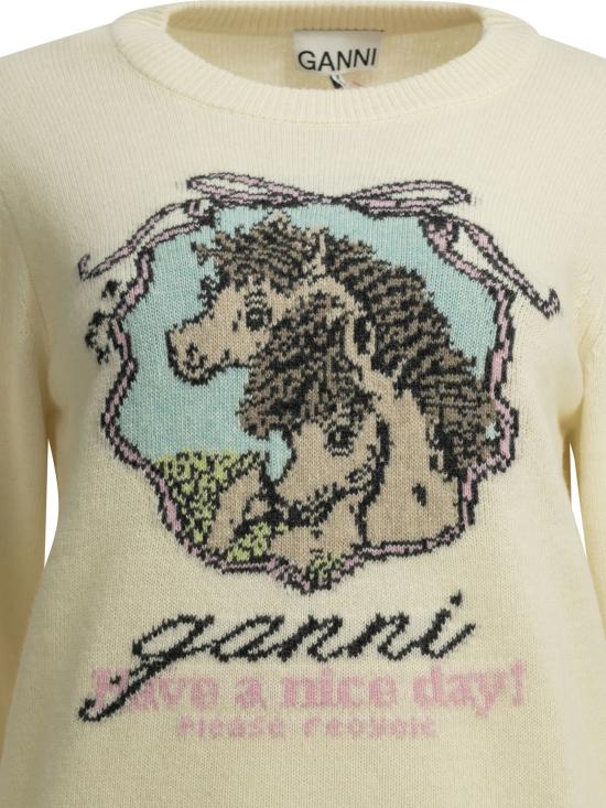26FW 가니 스웨터 A1150016135 White - GANNI