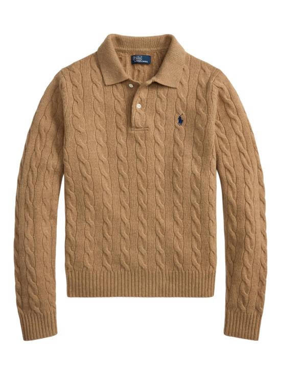 26FW 폴로 랄프로렌 케이블 폴로 니트 211972132 002 Beige
