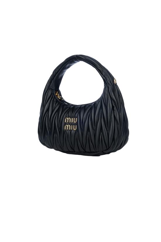 26FW 미우미우 마틀라쎄 완더 레더 토트백 5BC125VOOYAN88 F0002 Nero - MIU MIU