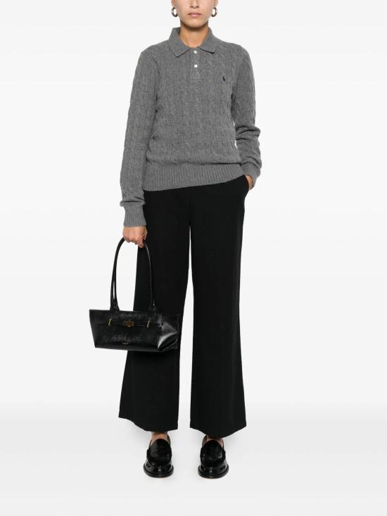 26FW 폴로 랄프로렌 케이블 폴로 니트 211972132 500 Grigio - POLO RALPH LAUREN