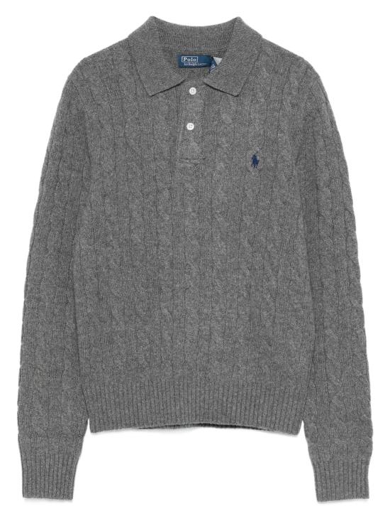 26FW 폴로 랄프로렌 케이블 폴로 니트 211972132 500 Grigio