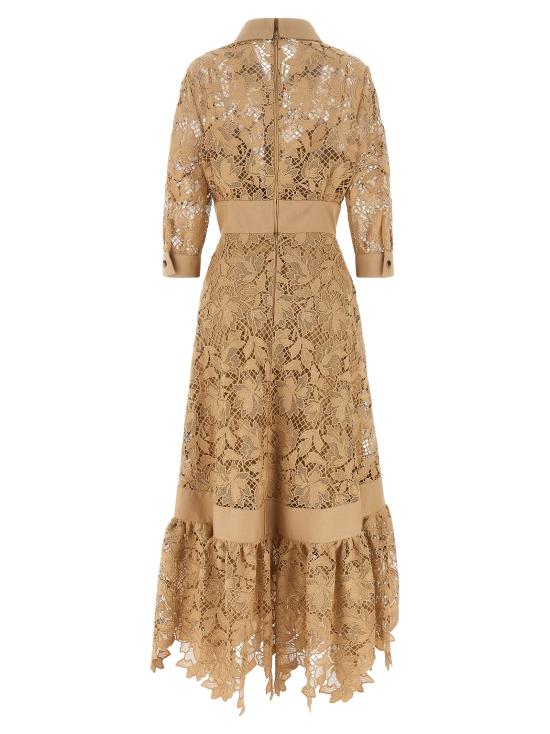 26FW 엘리 사브 미디 원피스 D1292NP26POM02BROWNSUGAR Beige - ELIE SAAB