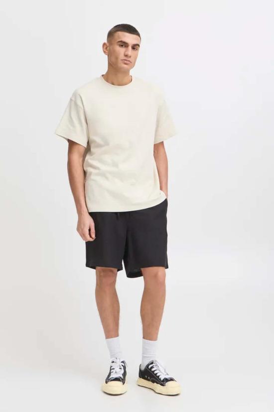  SOLID 숏팬츠 솔리드 알란 엘라스 린넨 드로스트링 쇼츠 블랙 - OTHER BRANDS
