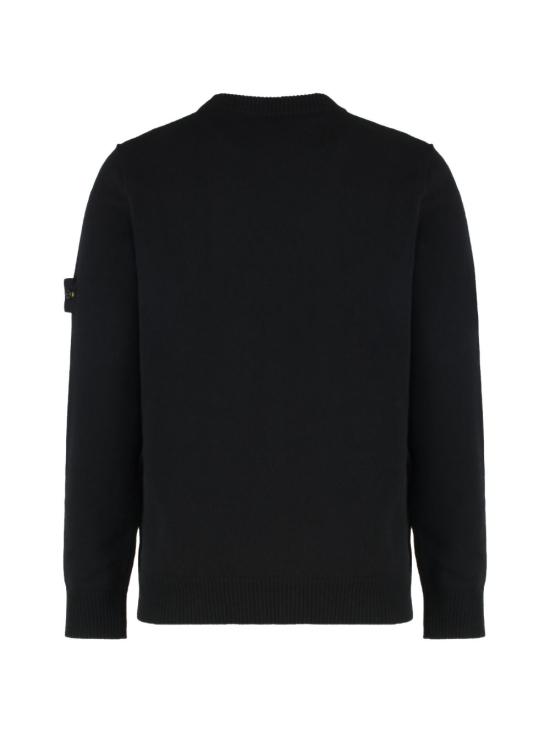 26FW 스톤 아일랜드 램스울 립드 트림 레귤러 핏 크루넥 스웨터 5100072 S00A3V0029 NERO - STONE ISLAND