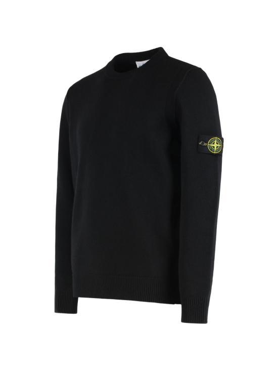 26FW 스톤 아일랜드 램스울 립드 트림 레귤러 핏 크루넥 스웨터 5100072 S00A3V0029 NERO - STONE ISLAND