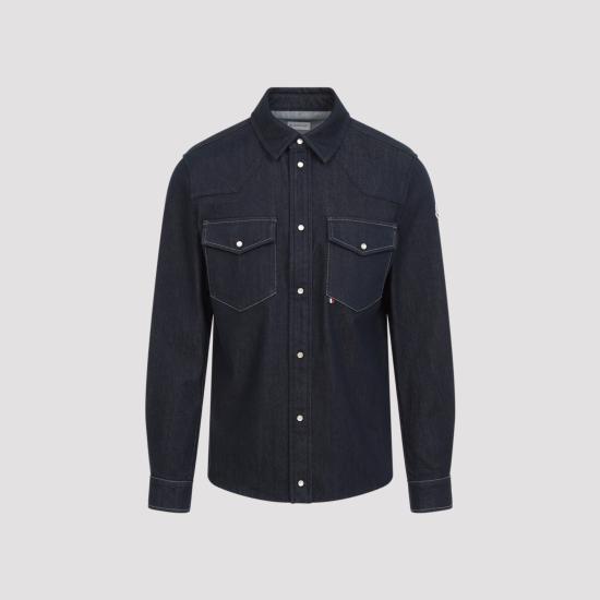 26FW 몽클레어 긴팔 셔츠 L20912F00008 598X1 76C DARK BLUE - MONCLER