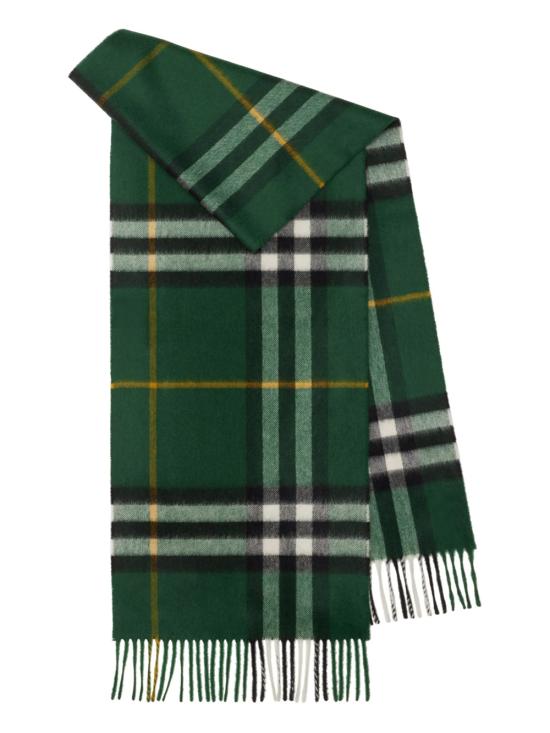 26FW 버버리 프린지 엠브로이더드 캐시미어 머플러 8094653 A9545 DARK FERN GREEN