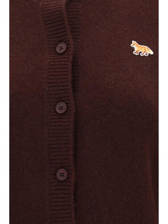 26FW 메종키츠네 베이비 폭스 램스울 피티드 가디건 PW00506KT1006 0553 BROWN - MAISON KITSUNE