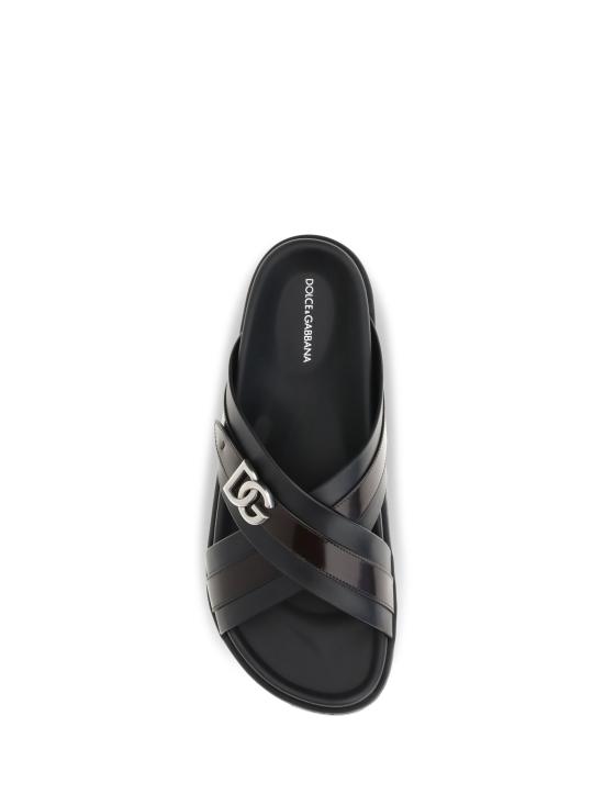 26FW 돌체앤가바나 뮬/슬리퍼 A80624A0765 8S203 BLACK - DOLCE & GABBANA
