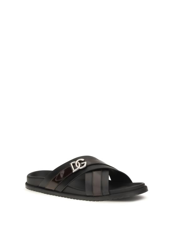 26FW 돌체앤가바나 뮬/슬리퍼 A80624A0765 8S203 BLACK - DOLCE & GABBANA