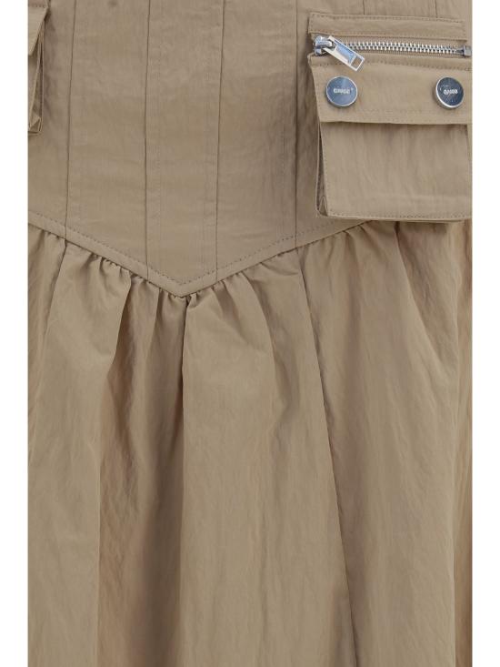 26FW 가니 롱 스커트 A1090274 ZZR BEIGE - GANNI