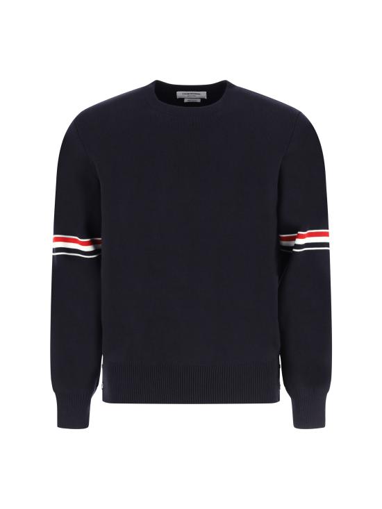 26FW 톰브라운 자카드 RWB 암밴드 니트 MKA326AY3001 415 BLUE