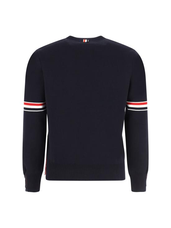 26FW 톰브라운 자카드 RWB 암밴드 니트 MKA326AY3001 415 BLUE - THOM BROWNE