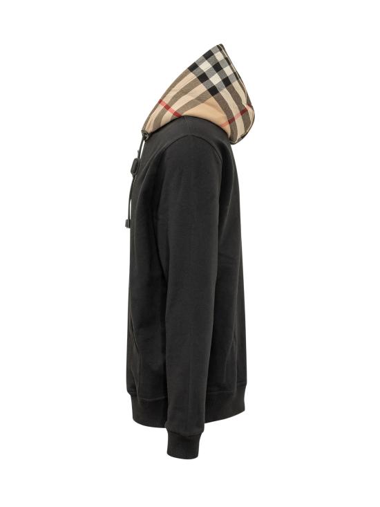 26FW 버버리 체크 후드 코튼 지퍼 후드 8060705 A1189 BLACK - BURBERRY
