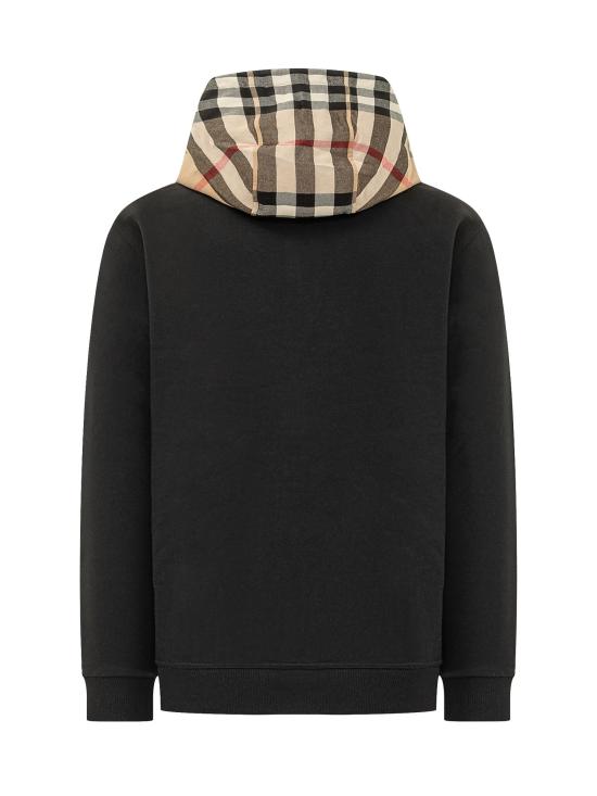26FW 버버리 체크 후드 코튼 지퍼 후드 8060705 A1189 BLACK - BURBERRY