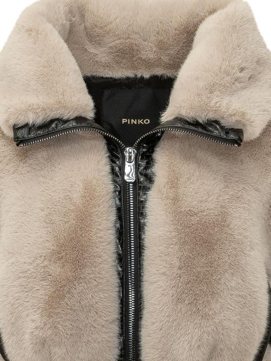 26FW 핑코 무스탕 107040A3E7 C32 BEIGE GIORNO PIOVOSO - PINKO