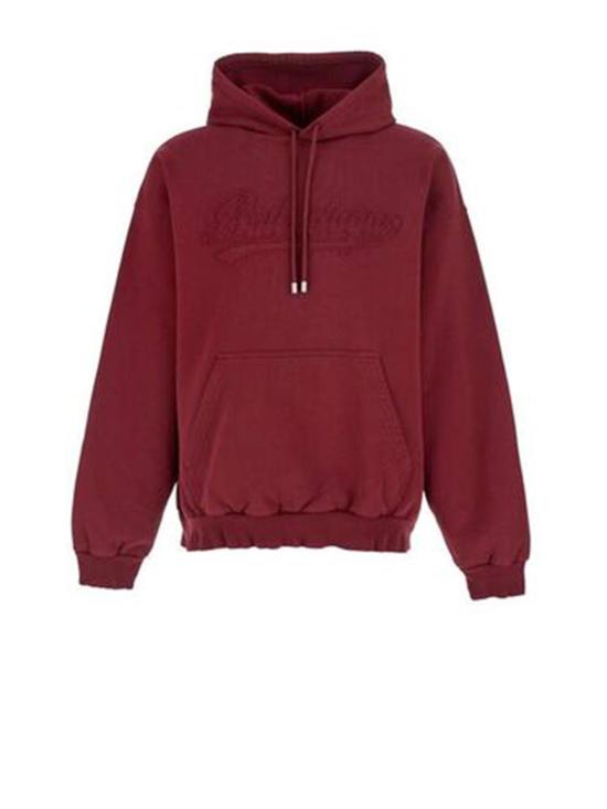 26FW 발렌시아가 후드 티셔츠 A0017O TUVR56164 BURGUNDY