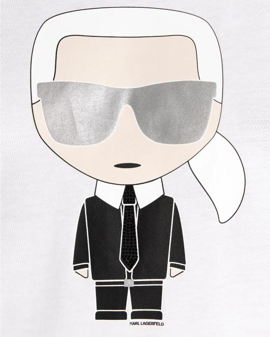 26FW 칼라거펠트 반팔 티셔츠 205W1705 100 white BIANCO - KARL LAGERFELD