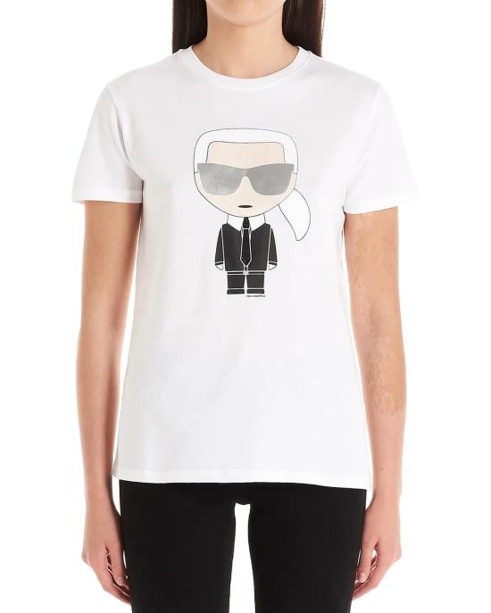26FW 칼라거펠트 반팔 티셔츠 205W1705 100 white BIANCO - KARL LAGERFELD