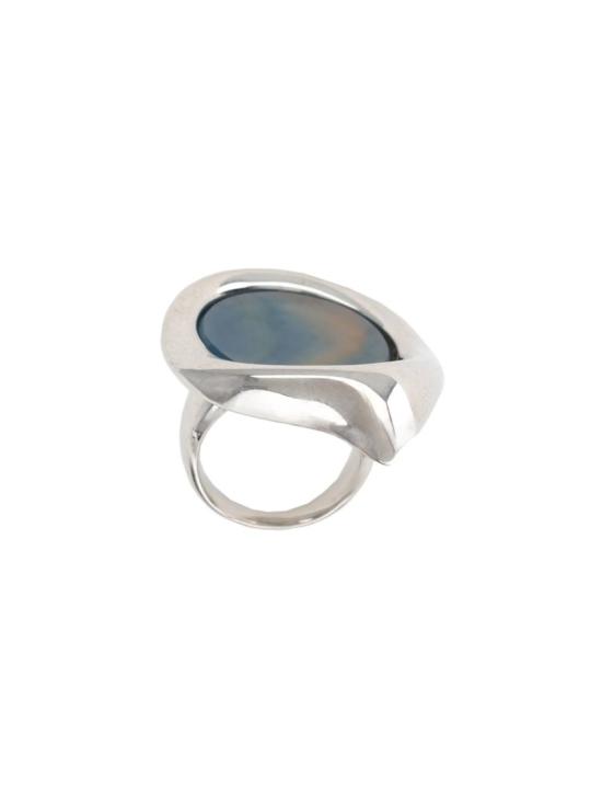 26SS 판코네시 반지 S26 FG002 S BRASSAZUREAGATE Silver - PANCONESI