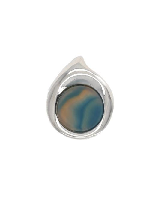 26SS 판코네시 반지 S26 FG002 S BRASSAZUREAGATE Silver