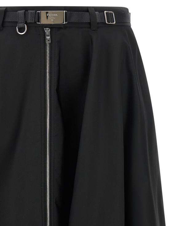 26FW 프라다 미디 스커트 21H057SOOO1WQ8F0002 Black - PRADA
